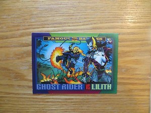1993 MARVEL UNIVERSE 4 GHOST RIDER LILITH CARD SIGNED JIMMY PALMIOTTI, WITH POA