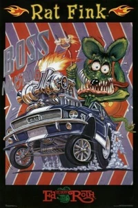 RAT FINK POSTER Boss Mustang RARE HOT NEW 24X36 - PRINT IMAGE PHOTO -QW0 - Picture 1 of 1