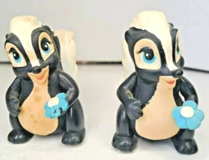 2er Set Disney Kunststoff Blume von Bambi Figuren mit verstellbarem Fuß 3" Höhe - Bild 1 von 7