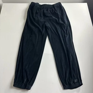 Vintage Reebok Velour Track pants Black Jogger Men's Size XL Active Casual - Picture 1 of 8