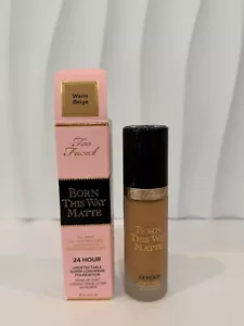 Too Faced Born This Way Longwear Matte Finish Foundation, Warm Beige 1.0 Oz. - Picture 1 of 3