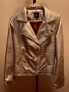 Perfect Condition Girls Size XL Art Class Metallic Pink Rose Faux Leather Jacket - Picture 1 of 1