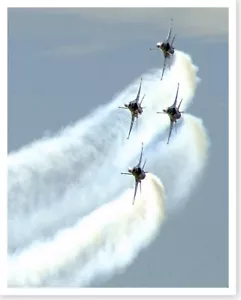 USAF Air Force Thunderbirds In Aerial Formation At Ellsworth AFB 8 x 10 Photo - Picture 1 of 1