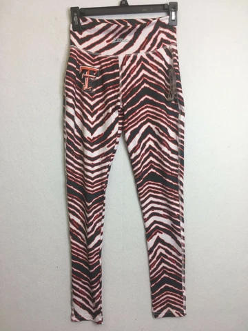 Zubaz Womens Small Texas Tech Red Raiders Black/Red Zebra Legging NWT Cover