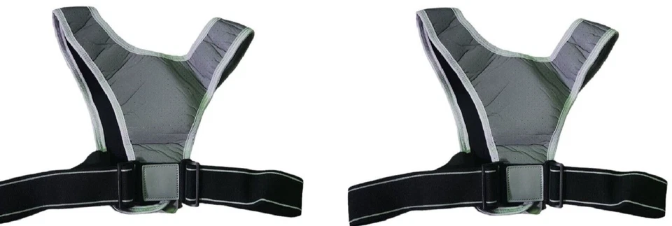 LOT OF (2) Running Vest Lightweight HLNIAO  Adjustable Band Pockets Silver - Image 1 of 4