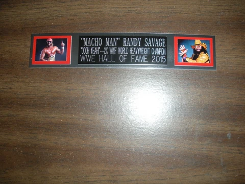 RANDY SAVAGE (WWF) ENGRAVED NAMEPLATE FOR PHOTO/POSTER/GLOVES/TRUNKS Cover