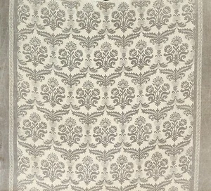 Le Gracieux Vintage handbedruckter 100% französischer Flachs Leinenstoff - Bild 1 von 8