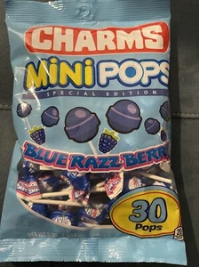 30 PEZZI CIONDOLI BLU RAZZ BERRY Mini Pops Lecca-Lecca - Foto 1 di 5