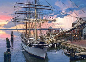 "Hampton Roads" by John Paul Strain Civil War Military L/E signed Print - Picture 1 of 1