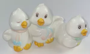 Estatuillas de pollo bebé de porcelana de cerámica vintage Pascua primavera verano - Imagen 1 de 8