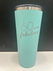 Freche Tassen Thermo Reisebecher Tiffany blau "60 Years Fabulous 20oz, Neu NT - Bild 1 von 13
