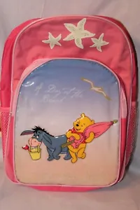 NEW WITH TAG WINNIE THE POOH  11" X 13" DISNEY PINK BACKPACK - Picture 1 of 3
