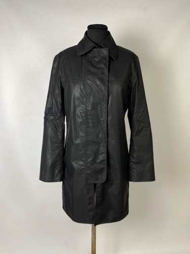 Giacca cappotto nero Gucci vintage molto rara archivio cerniera polivilclorl taglia 40