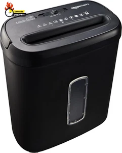 8-Sheet Cross Cut Paper Shredder and Credit Card Shredder - Black - Picture 1 of 12