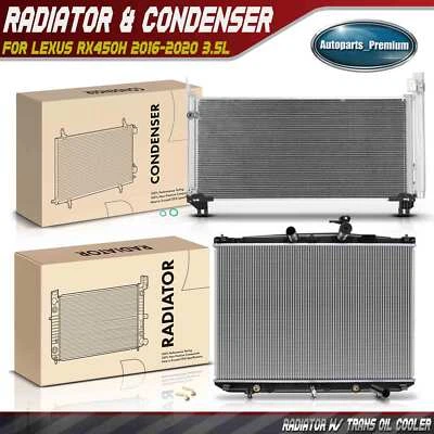Radiator & AC Condenser Cooling Kit for Lexus RX450h 2016-2020 3.5L 164000P510 - Image 1 of 4
