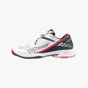 MIZUNO WAVE CLAW 3 BADMINTON SQUASH VOLLEYBALL SHOES - WHITE/RED/BLACK - Picture 1 of 2