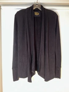 Lilly Pulitzer Luxletic Women’s XXS Black Sweater Knit Open Cardigan W/ Pockets - Picture 1 of 5