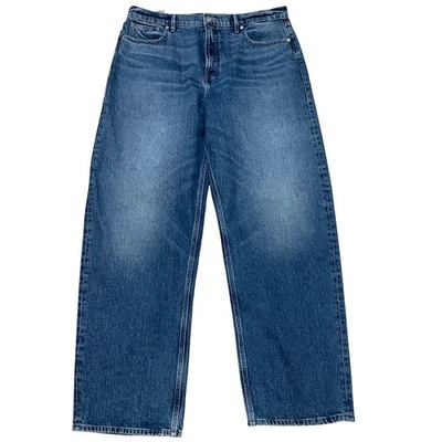 Good American Good Barrel Relaxed High Rise Wide Tapered Leg Jeans Womens 14 NWT - Image 1 of 4