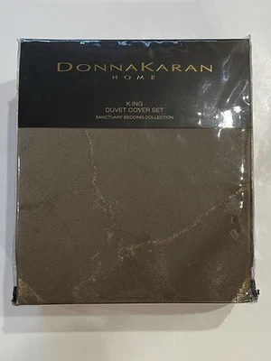 Conjunto de edredom 3 peças Donna Karan Home SANCTUARY coleção tecido jacquard KING novo com etiquetas - Imagem 1 de 4