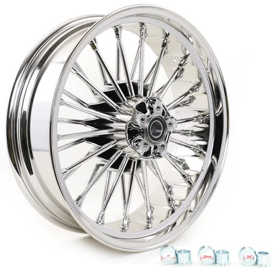 Chrome 18x5.5 Fat Spoke Rear Wheel Rim for Harley Softail Fatboy FLSTF FLSTN - Изображение 1 из 4