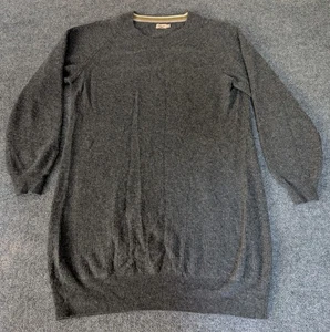 Faherty Stowe 100% Cashmere Sweater Dress Sz Large Gray - Picture 1 of 7