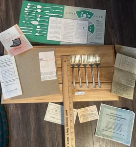 Vtg Prestige BORDEAUX Grapevine Silver-plate Flatware 5 Salad Forks 6.5” (Lot1) - Picture 1 of 21