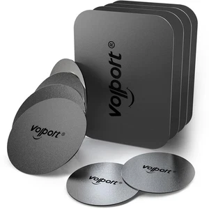 10 Pack Magnetic Phone Mount Plates with 3M Adhesive - Rectangle & Round - Picture 1 of 6