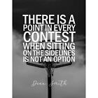 Quote Basketball Coach Dean Smith Sitting On Sidelines Not Option XL Canvas Art