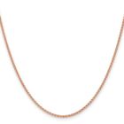 14k Rose Gold 1.7mm Solid Polished Spiga Wheat Chain Necklace
