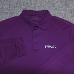 PING POLY LONG SLEEVE POLO GOLF SHIRT--2XL--AWESOME COLOR!--EXCEPTIONAL QUALITY