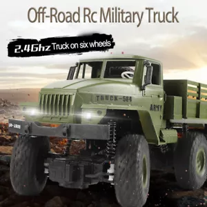 1:16 wireless six-wheel remote control simulation military truck toy gift - Picture 1 of 5