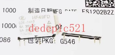 3 PCS NEW HF HF49FD 024-1H12 5A Power Electromagnetic Relay - Image 1 of 3