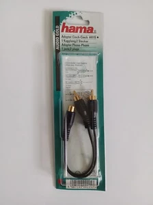 hama Adapter Cinch-Cinch 44115, 1 Kupplung/ 2 Stecker, vergoldet - Bild 1 von 2