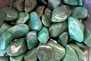 Three Buddstone Verdite Tumbled Stones 20-25mm Healing Crystals Kundalini Energy - Picture 1 of 4