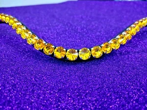 Top One Row 12mm Crystal Diamond in Royal Yellow Color Horse Brow Band - Picture 1 of 2