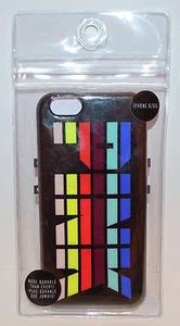 VICTORIA'S SECRET PINK LOGO BLACK RAINBOW STRIPE IPHONE 6 6S HARD CASE SLEEVE - Picture 1 of 6