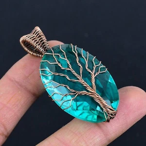 Tree Of Life Apatite Gemstone Copper Wire Wrapped Gift Pendant Jewelry LC-405 - Picture 1 of 5
