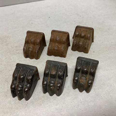 Lot of (6) Vintage Antique Claw Foot Table Leg Metal Claw Foot Hardware P284 Cover