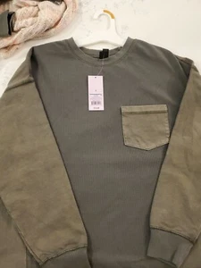 Wild Fable Womens Olive Long Sleeve Thermal Shirt With Pocket small - Bild 1 von 1