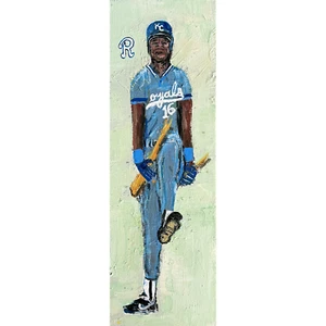Bo Jackson - Original Acrylic on Canvas 12x24in by Sergio Santos - Picture 1 of 1