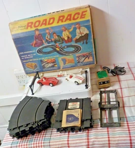Vintage Eldon Deluxe Road Racetrack Power Source Car Box & More - Picture 1 of 16