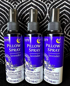 3pk PERSONAL CARE PILLOW BEDDING SPRAY LAVENDER MELATONIN ESSENTIAL OILS 5 oz - Picture 1 of 6