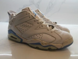 2002 Nike Air Jordan 6 Retro Low OG SZ 9 White University Blue UNC VI 304401-141 - Picture 1 of 11