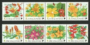 Singapore 1998 FLOWERS Colours of natures Complete 8V mnh flower (1) - Picture 1 of 2