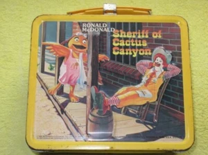 Ronald McDonald LUNCH BOX 1982 Metal Sheriff Cactus Canyon  No Thermos CLEAN - Picture 1 of 8