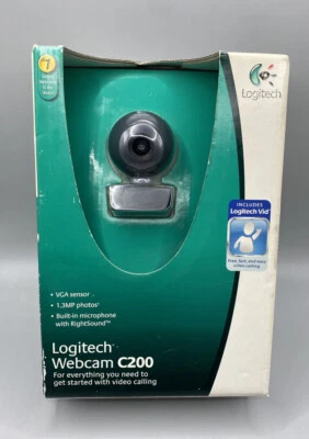 Logitech Webcam C200 W/ Built In Microphone & Logitech Vid Brand New - Image 1 of 4