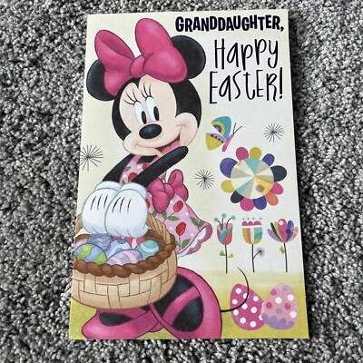 American Greetings.  Minnie Mouse Easter Card for Granddaughter. Retails $5.29 - Image 1 of 4