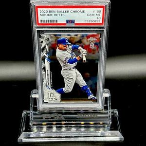 2020 Topps Chrome Ben Baller Mookie Betts 🔥🔥 #100 PSA 10 1st Dodgers Card - Picture 1 of 1