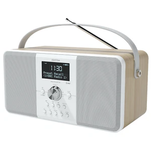 Azatom DAB DAB+ FM Radio Speaker Clock Alarm Bluetooth - Multiplex Oak (R) - Picture 1 of 7