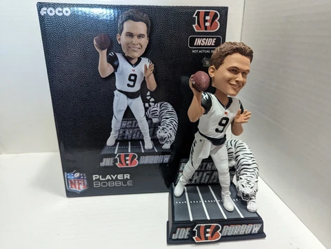 Joe Burrow White Tiger Cincinnati Bengals QB Bobblehead FOCO NIB of 144 Cover